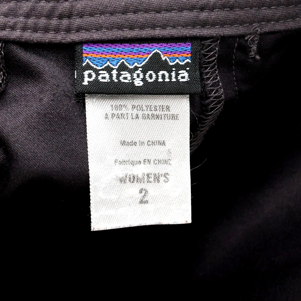 Patagonia Pants Womens 2 Plum Ankle Hiking Straight Leg Zip Hook Loop Gorpcore - Picture 3 of 14